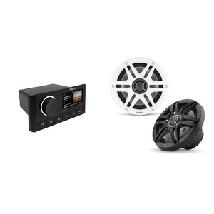 Fusion MS-RA670 Apollo Source Unit w/ Clarion CMS-651-SWB 6.5-inch Coaxial Marine Speakers ( Includes White & Black Sport Grilles ) - 1 of 4