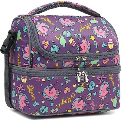 Paaaawaters Kids Double Decker Cooler Insulated Lunch Bag Large Tote for Boys, Girls, Men, Women, With Adjustable Strap