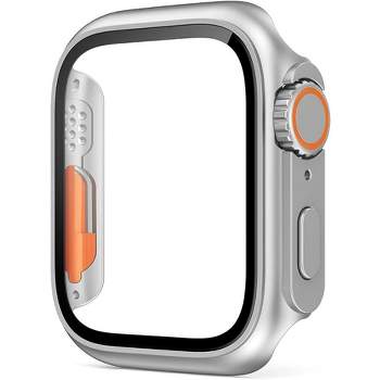 Worryfree Gadgets New Bumper Case With Screen Protector For Apple Watch - Silver