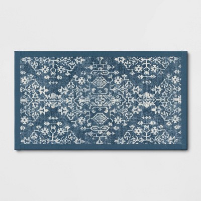 Blue on sale kitchen rugs