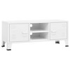 vidaXL Industrial TV Stand White 41.3 in.x13.8 in.x16.5 in. Metal - 2 of 4
