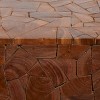 Olivia & May Contemporary Teak Wood Square Accent Table Brown: No Assembly, Spot Clean, Wood Frame - 3 of 4