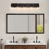BAOURE 20.08" Black Bathroom Vanity Light Fixture, Rustic Wall Sconces with Glass Shade,Vanity Lighting Fixtures Over Mirror for Living Room Hallway - 2 of 4