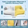 Itopfox Cervical Neck Pillow - Cooling Memory Foam Pillow for Neck Pain Relief, Ergonomic Side Sleeper Pillow for Stomach Sleepers with Pillowcase - 4 of 4