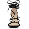 Allegra K Women's Square Toe Lace Up Strappy Chunky High Heels Sandals - image 3 of 4