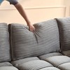 VYNXARIA 4 Seats,Oversized Sectional Sofa,L Shaped Corner Couch with Detachable Seat & Back Cushion,Corduroy Upholstery Convertible Sleeper Sofa&Couch - 3 of 4
