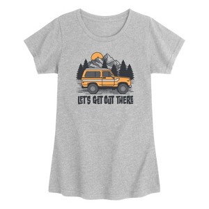 Girls' - Instant Message - Let's Get Out There Short Sleeve Graphic T-Shirt - 1 of 3