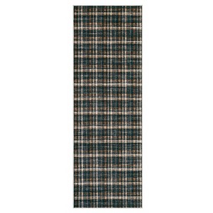 Indoor Modern Geometric Checkered Non Slip Area Rugs, Low Pile Non Slip Floor Carpet for Home Office - 1 of 4