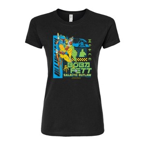 Women's - Star Wars - Dark Digital Boba Fett Fitted Graphic T-Shirt - 1 of 2