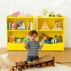 2-Tier Kids Wooden Bookshelf and Toy Organizer, Book Storage Cabinet for Playroom, Nursery, Children’s Room - 2 of 4