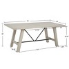 NicBex 72" Rectangle Dining Table with Solid Pine Wood Top for Dining Room, Living Room - 3 of 4