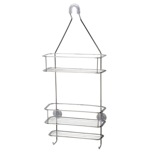 Bath Bliss 4 Tier Tension Corner Shower Organizer Caddy in Grey