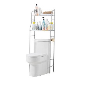 Over The Toilet Storage, Metal Over Toilet Organizer Rack With Removable Towel Hooks, Paper Holder, Bathroom Organizer Over Toilet, Easy Assembly - 1 of 4