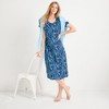 Lands' End Women's Cotton Short Sleeve Midcalf Nightgown - 4 of 4