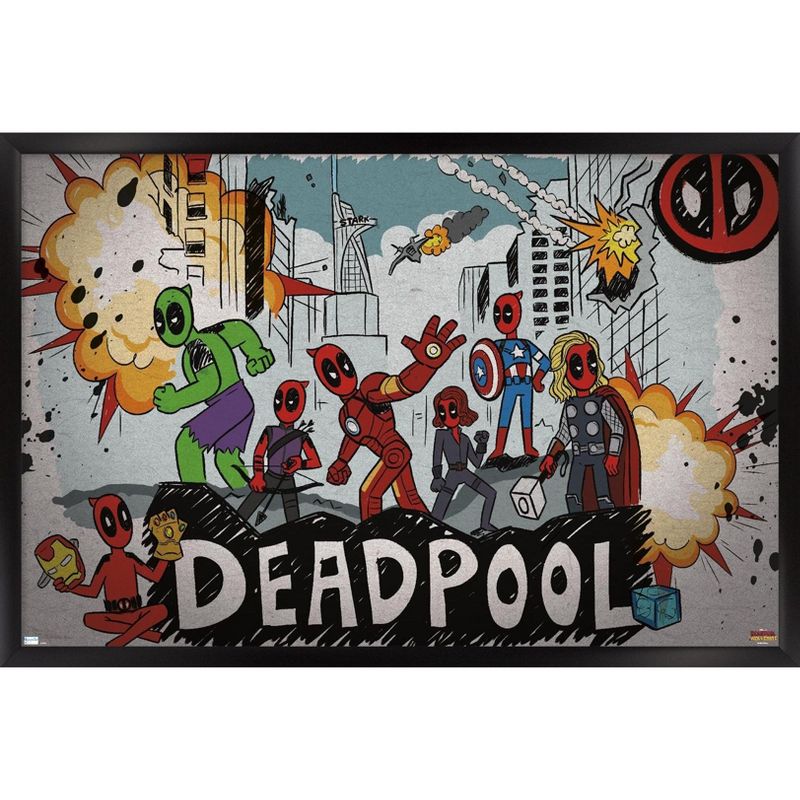 Trends International Marvel Deadpool & Wolverine - Avengers Framed Wall Poster Prints, 1 of 7