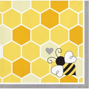 Bumblebee 48ct Baby Shower Beverage Napkins - 1 of 3