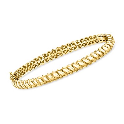 Pure Collection by Ross-Simons 18kt Gold Vermeil Twisted Bangle Bracelet