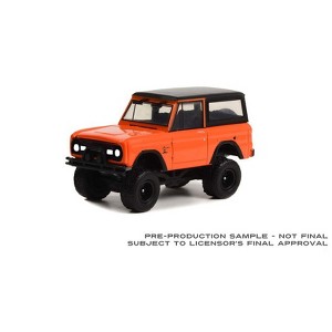 Greenlight Collectibles 1/64 1967 Ford Bronco, Custom Orange with Black Top, Barrett-Jackson Scottsdale Series 10 37260-C - 1 of 2