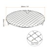 Unique Bargains Stainless Steel Round Cross Wire Barbecue Grill with Legs - 2 of 4