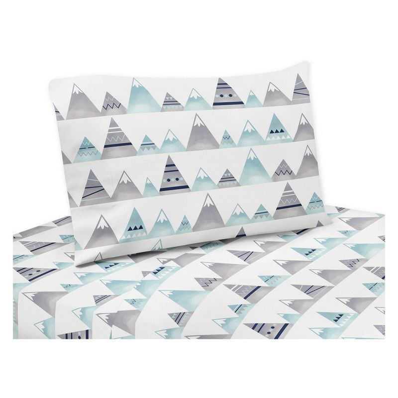3pc Mountains Twin Kids&#39; Sheet Set - Sweet Jojo Designs, 1 of 6