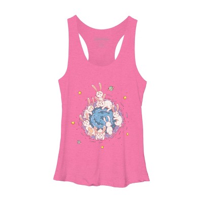 Women's Design By Humans Rabbit Hole By Chofy87 Racerback Tank Top