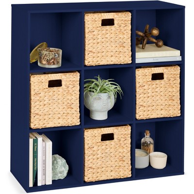 Best Choice Products 9-Cube Bookshelf, 11in Display Storage Compartment Organizer w/ 3 Removable Back Panels