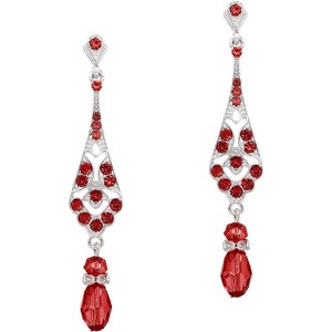 1920s Vintage Wedding Pearl Dangle Drop Earrings Art Deco Gatsby Earrings - 1 of 4