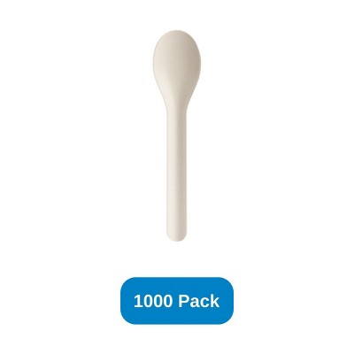 StalkMarket Paper Spoon Bulk Pack White KAMI - Case of 1000