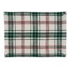 Saro Lifestyle Plaid Placemat, 14"x20" Oblong, White/Green (Set of 4) - 2 of 4