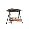 Sapphtopaz Porch Swing Patio Leisure Swing Chair Outdoor Swing Backrest Seat with Adjustable Canopy for Garden, Backyard, Terrace - 4 of 4