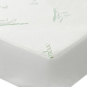 Aoibox Cooling Queen Mattress Protector 100% Waterproof Noiseless Rayon Fiber Soft Breathable Cover Fits 60x80 Inches - 1 of 4