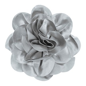 Unique Bargains Alloy Satin Fabric Big Rose Flower Dainty Brooches Pins 1 Pc - 1 of 4