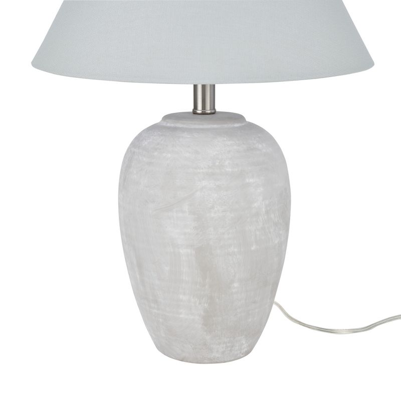 23" Unglazed Ceramic Jar Table Lamp - Nourison, 5 of 6