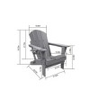 FURNIinspire Patio Seating Sets Folding Adirondack Chairs With Side Table, 3-Piece Rocking Chairs Set With Wood Texture, Black, 30“*28”*35“ - 3 of 4
