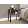 Vynxaria Contemporary 2-Tier Accent Table, Brown Laminate, Black Metal, 18.5" L x 11.75" W x 23.25" H - 2 of 4