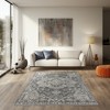 LIVN CO. Boho Distressed Medallion Woven Area Rug, Cream/Grey - 2 of 4