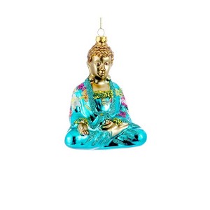 Kurt Adler Glass Ornament for Christmas Tree, Buddha - 1 of 1