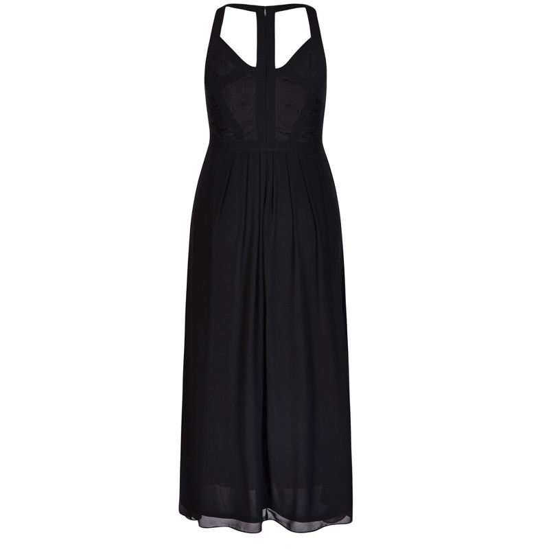 Women's Plus Size Paneled Bodice Maxi Dress - black | CITY CHIC, 4 of 5