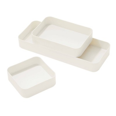 iDESIGN Set of 3 Drawer Oraganizer - Coconut