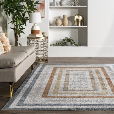 Aliénor Multicolor Striped Machine Washable Area Rug