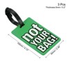 Unique Bargains PVC Durable Lightweight Backpack Travel ID Luggage Tag 3 Pcs - 2 of 4