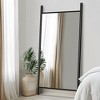 Wooakway Solid Wood Full Length Mirror Accent Wall Mirror Novelty Cheval Mirror Black/Brown/Walnut/Natural Wood - 3 of 4