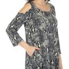 Women's Snake Print Cold Shoulder Tunic - 4 of 4