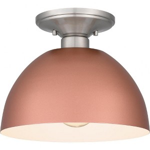 Quoizel Lighting Eason 1 - Light Semi-Flush Mount in  Matte Rose Gold - 1 of 4