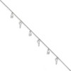 Black Bow Jewelry Sterling Silver Lock and Key Charm Anklet, 10 Inch - 3 of 4