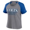  NFL Indianapolis Colts Women's Gray Raglan Scoop T-Shirt - image 2 of 3