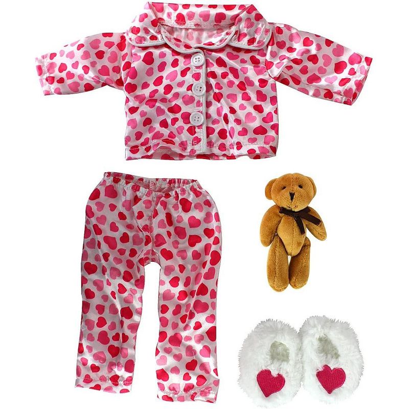 Dress Along Dolly Heart Pjs Outfit for American Girl Doll, 2 of 3