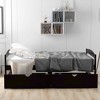 NicBex Twin Size Platform Bed 77" L Simple Pine Bed Frame with 2 Storage Drawers for Bedroom, Guest Room, No Box Spring Required - image 2 of 4