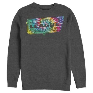 Men's Justice League Tie Dye Emblem Sweatshirt - 1 of 3