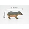 Hippo, Hippopotamus, Very Nice Plastic Design, African Animal Figure, Figure, Model, Figurine, Replica, Toy,  5 Inches.   CWG183 BB44 - 2 of 4